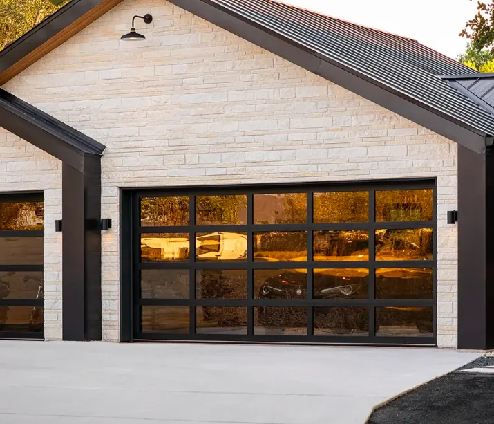 Clopay Avante aluminum and glass full-view garage door — Reynolds
