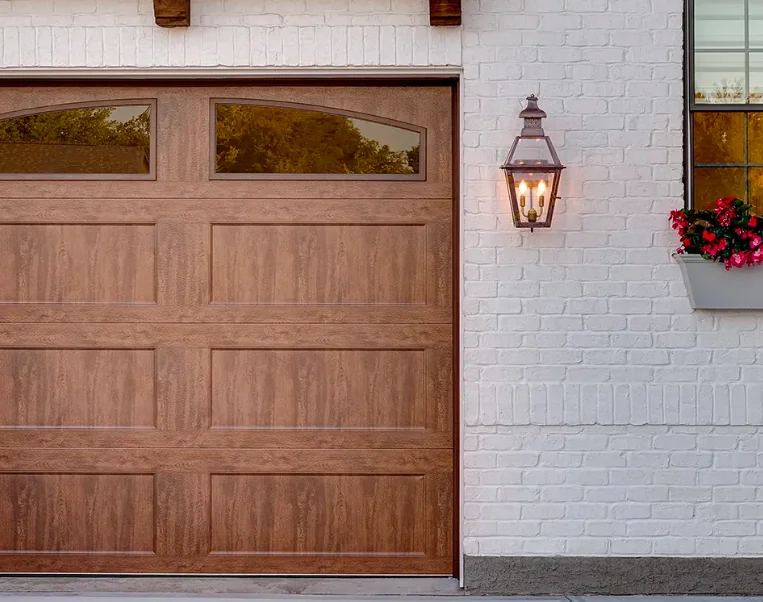 Clopay Bridgeport raised-panel steel garage door — Reynolds install