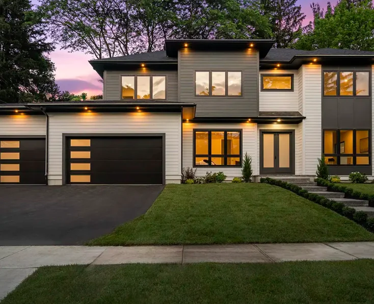 Clopay Modern Steel flush-panel garage door — Reynolds install